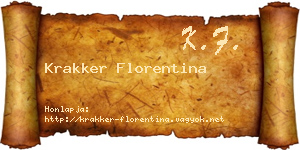 Krakker Florentina névjegykártya